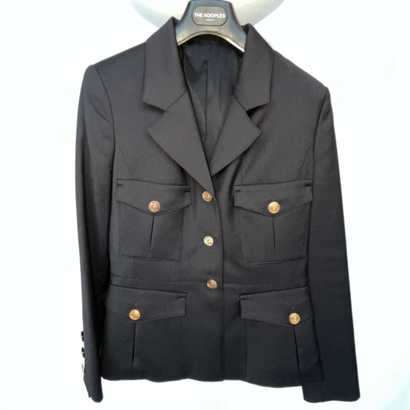 The Kooples (36/4) ultra-fine wool blazer with gold buttons, women's, EUC. - Picture 2 of 16